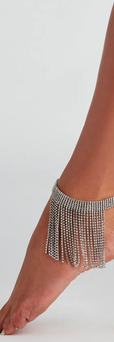 Total Glam Goals Rhinestone Anklet