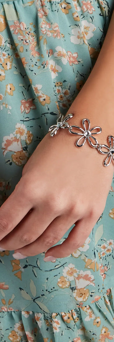 Retro Flower Statement Bracelet
