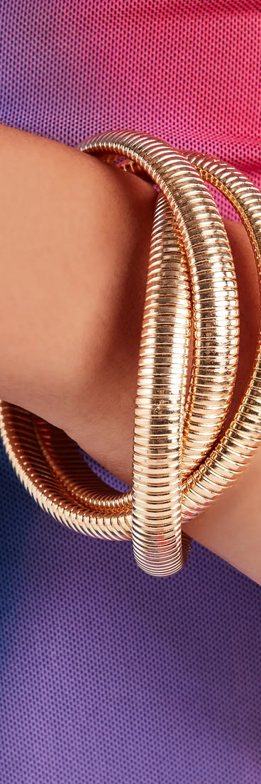 Stellar Style Twisted Bangle Bracelet