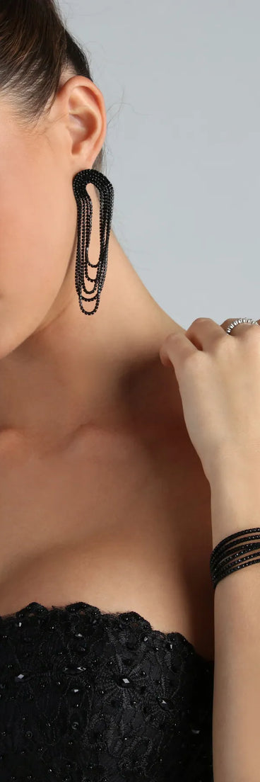 Glamorous Edge Rhinestone Cuff Bracelet