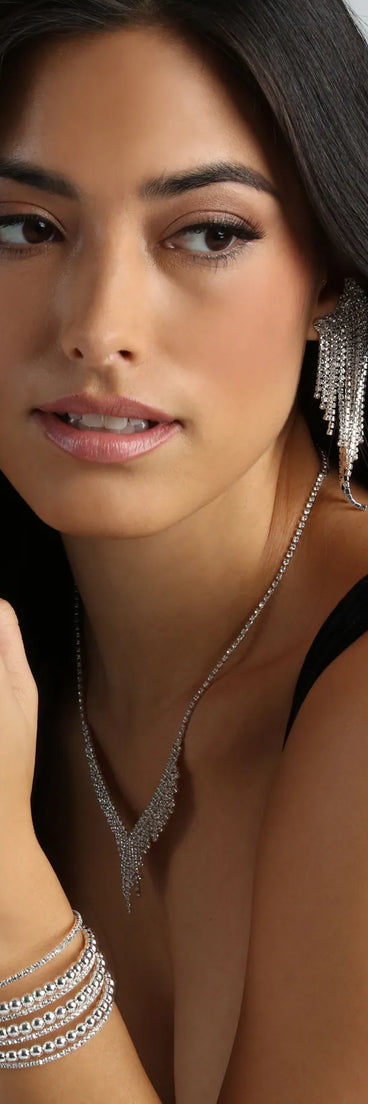 Gorgeous Sheen Beaded Rhinestone Cuff Bracelet