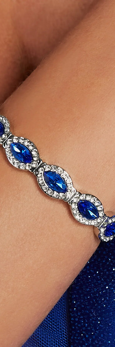 Glam Touch Gemstone Stretch Bracelet