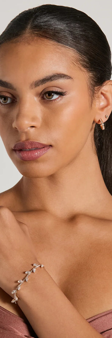 Get inspired with the Ever So Luxe Cubic Zirconia Leaf-Shaped Dainty Bracelet, a feed-worthy piece that’s part of Windsor's updated and curated women’s clothing edit packed with must-have fall outfit ideas.