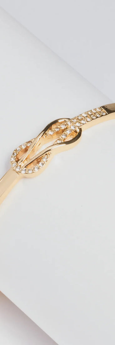 Glitzy Sparkle Rhinestone Infinity Bangle Bracelet