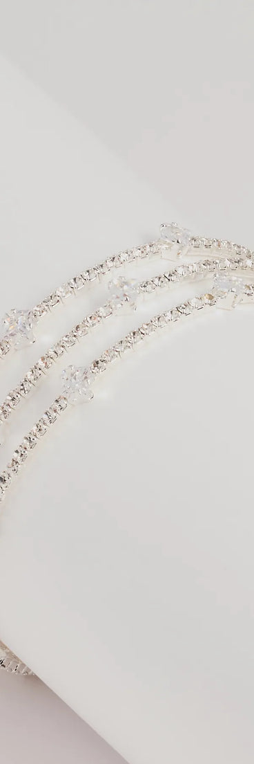 Get inspired with the Elevated Energy Rhinestone Memory Wire Bracelet, a feed-worthy silver piece that’s part of Windsor's updated and curated women’s clothing edit packed with must-have fall outfit ideas.