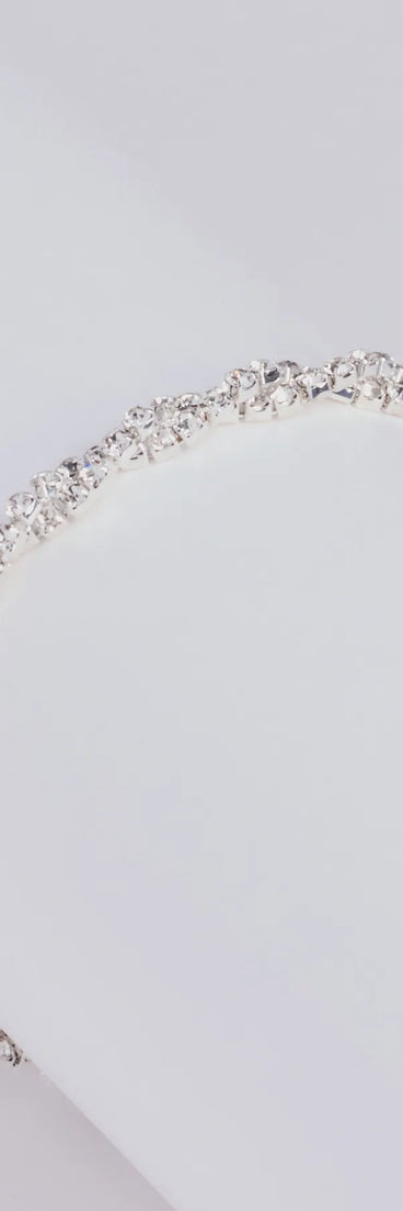 Elevated Chic Rhinestone Twist Bracelet