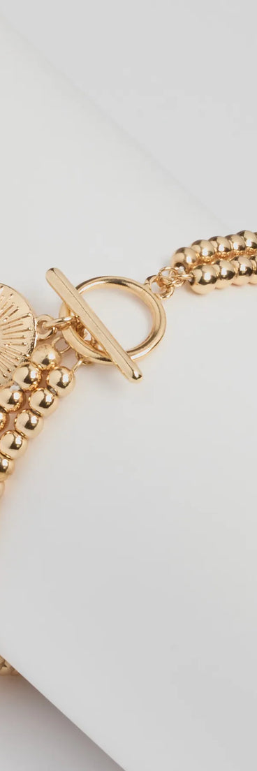 Trend Alert Beaded Coin Bracelet