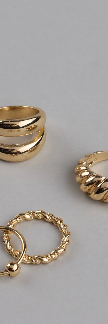 Infinite Style Four Pack Ring Set