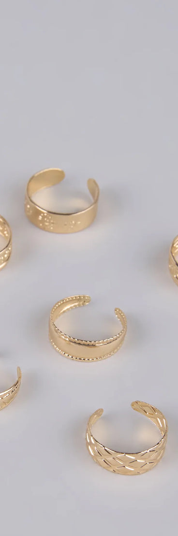 Glow Babe Six-Pack Toe Ring Set