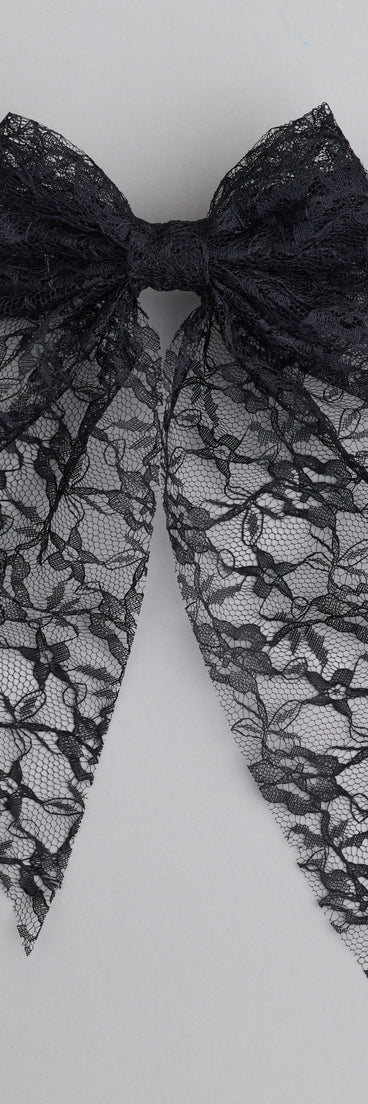 Here For Romance Lace Hair Bow Clip