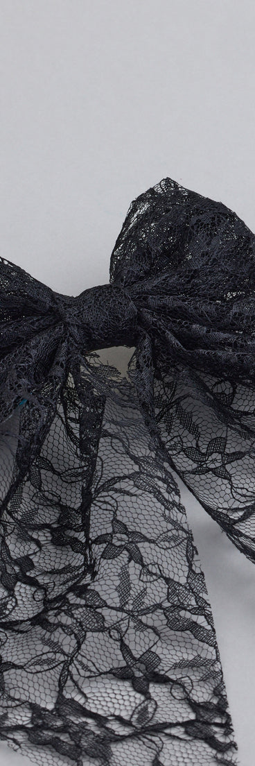Here For Romance Lace Hair Bow Clip