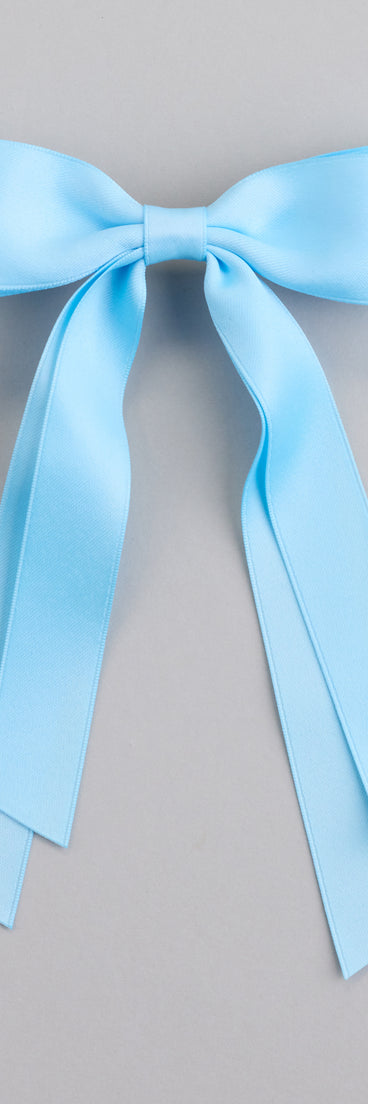 Poised Impression Ribbon Hair Bow Clip