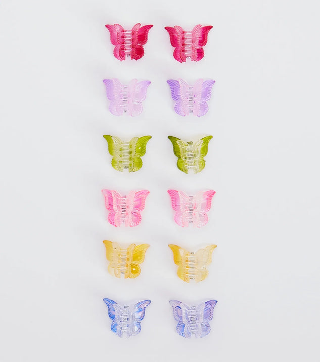 '90s Babe Butterfly Hair Clip Pack