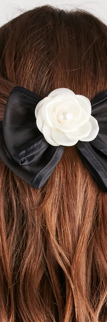 Adorable Trendsetter Rosette Bow Barrette