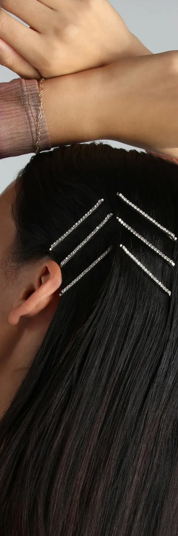 Favorite Rhinestone Hair Pin Six Pack