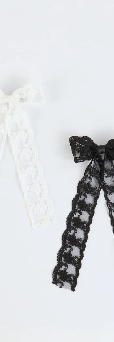 Get inspired with the Flirty Cuteness Two-Pack Lace Hair Bows, a feed-worthy multi-color piece that’s part of Windsor's updated and curated women’s clothing edit packed with must-have fall outfit ideas.