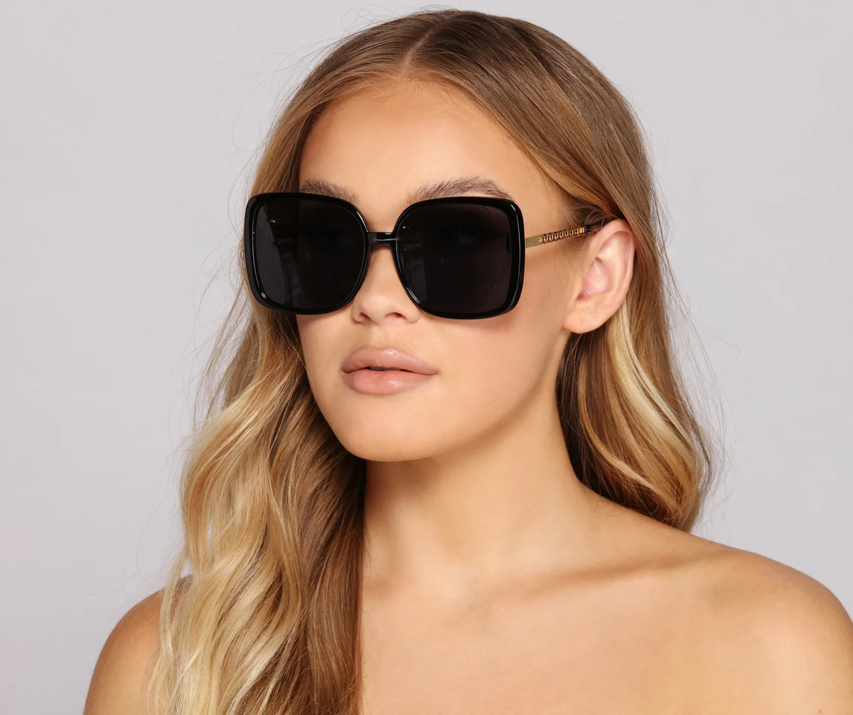 SQUARELINE☆Indira Black Square Sunglasses #1117821 | Zenni Optical