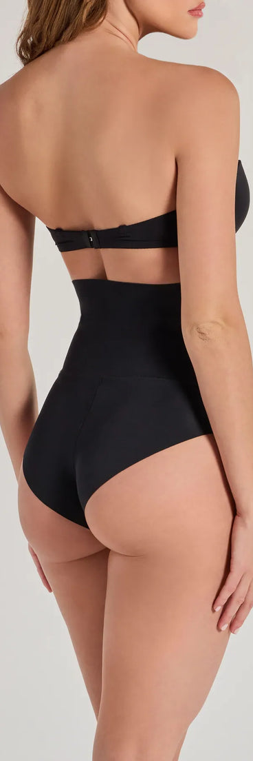 Upgrade your style game for 2025 with the Smooth Operator High Rise Shaper Briefs in black, perfect for any fashion-forward wardrobe.