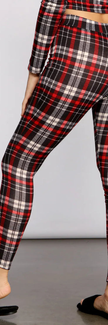 Classic Plaid Pajama Leggings