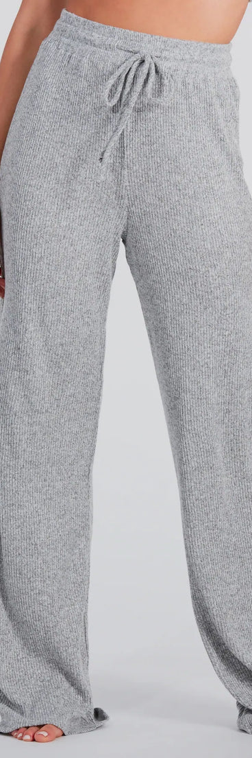 Feeling Bliss Rib Knit Pajama Pants