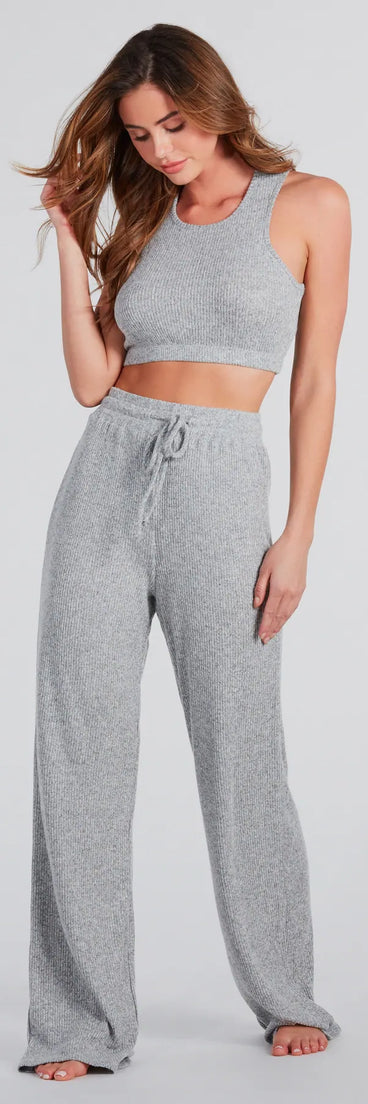 Feeling Bliss Rib Knit Pajama Pants