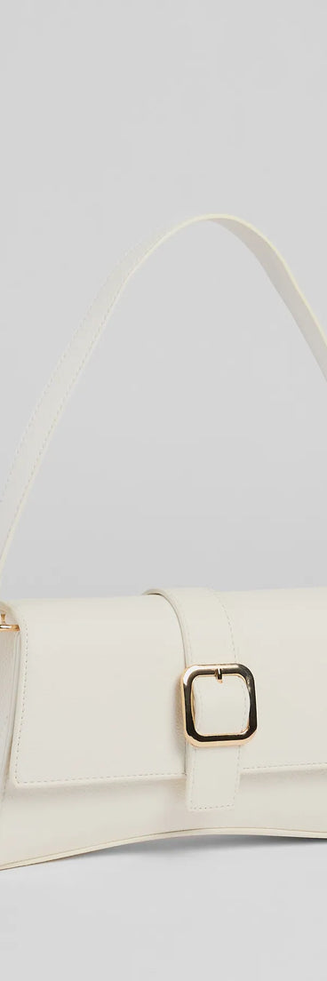 Icon Worthy Buckle Strap Shoulder Bag