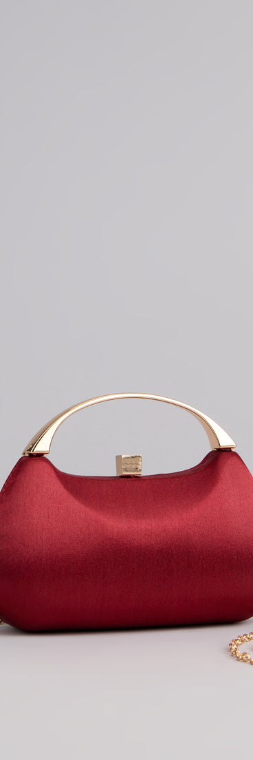 Evening Glow Satin Clutch Bag