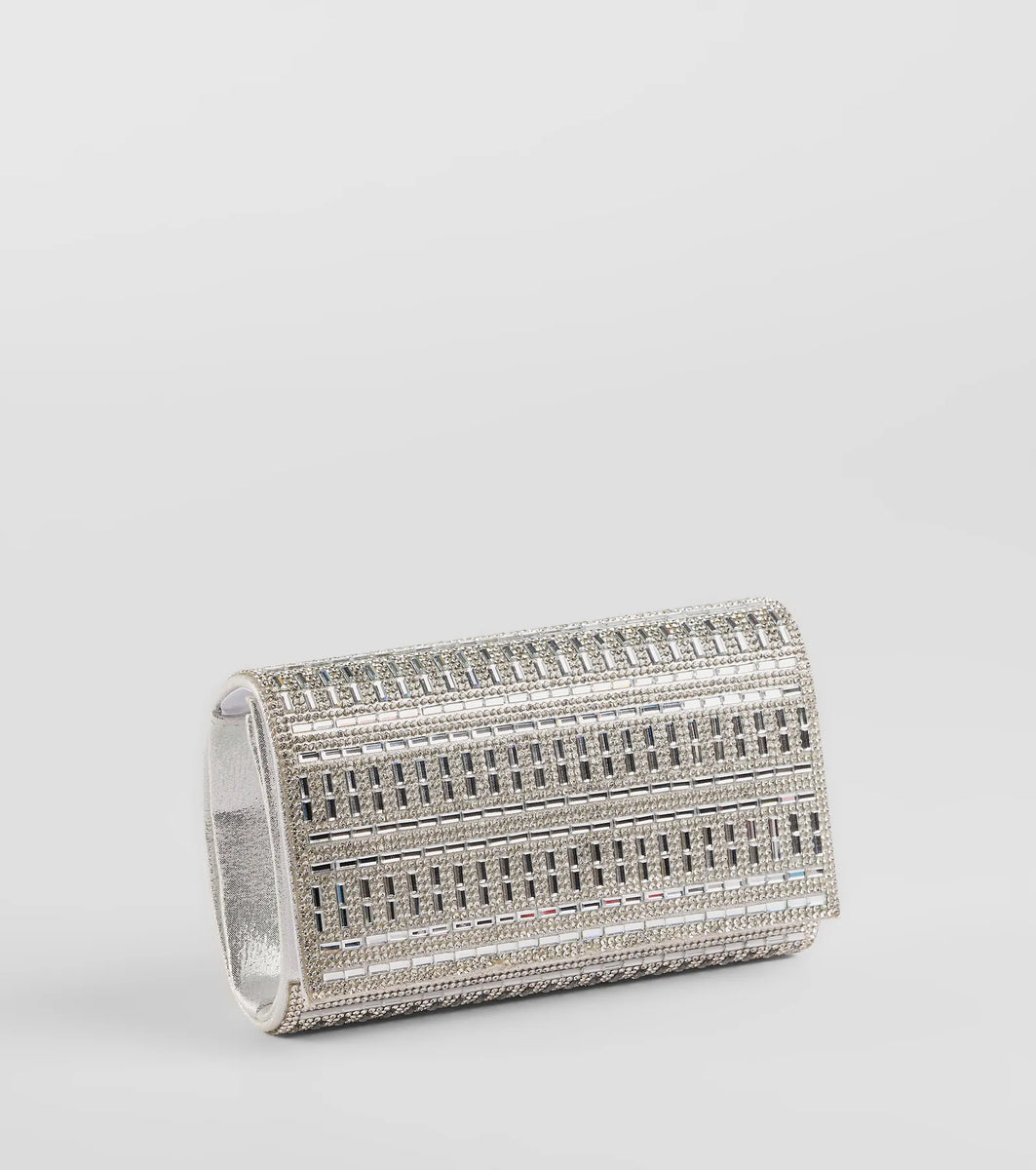 So Glam Rhinestone And Baguette Stone Clutch | Windsor So Glam Rhinestone And Baguette Stone Clutch | Windsor