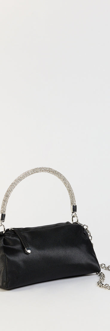 Get inspired with the Petite Luxe Rhinestone Handle Satin Bag, a feed-worthy piece that’s part of Windsor's updated and curated women’s clothing edit packed with must-have fall outfit ideas.