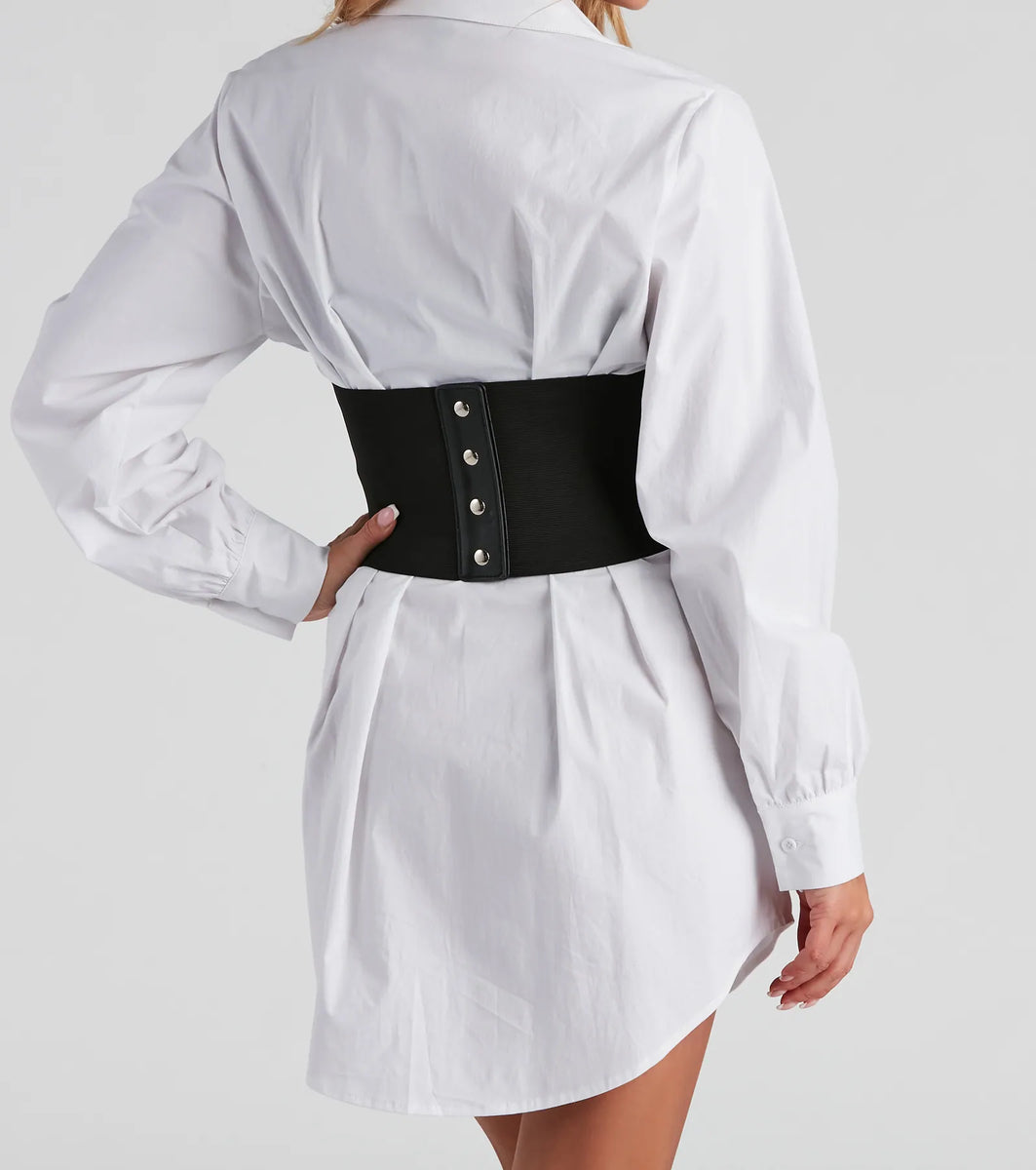 Edgy-Glam Rhinestone Corset Belt & Windsor