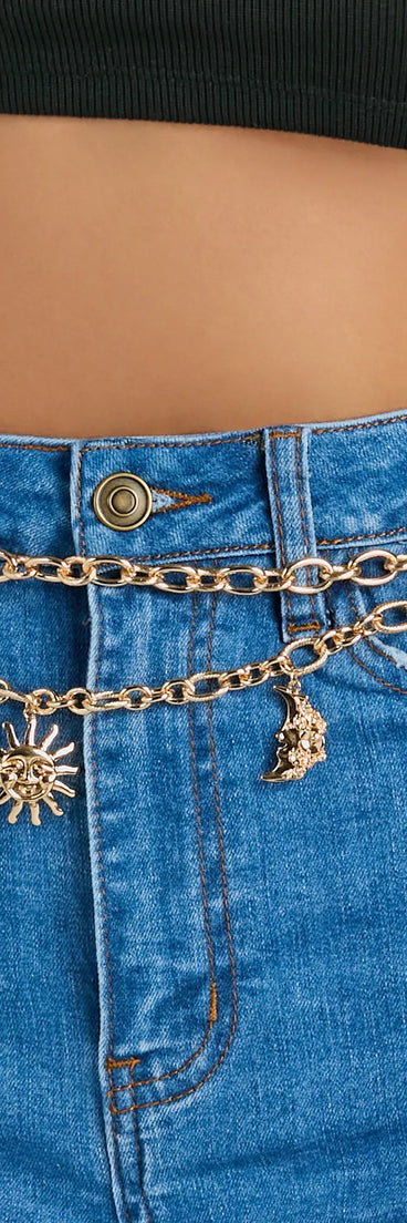 Sky Gazing Moon Star Chain Belt