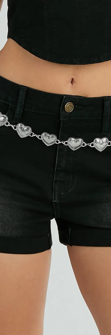 Get inspired with the Western Cutie Concho Heart Chain Belt, a feed-worthy silver piece that’s part of Windsor's updated and curated women’s clothing edit packed with must-have fall outfit ideas.