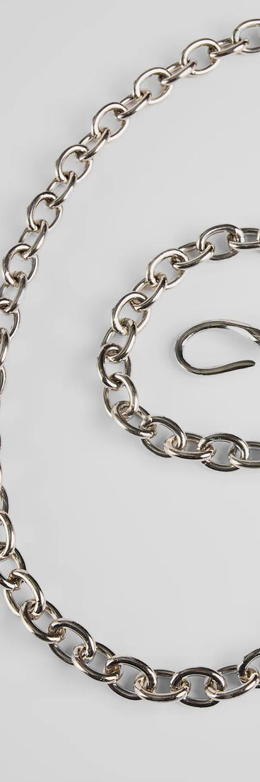 Get inspired with the Amp Up The Edge Chain Belt, a feed-worthy silver piece that’s part of Windsor's updated and curated women’s clothing edit packed with must-have fall outfit ideas.