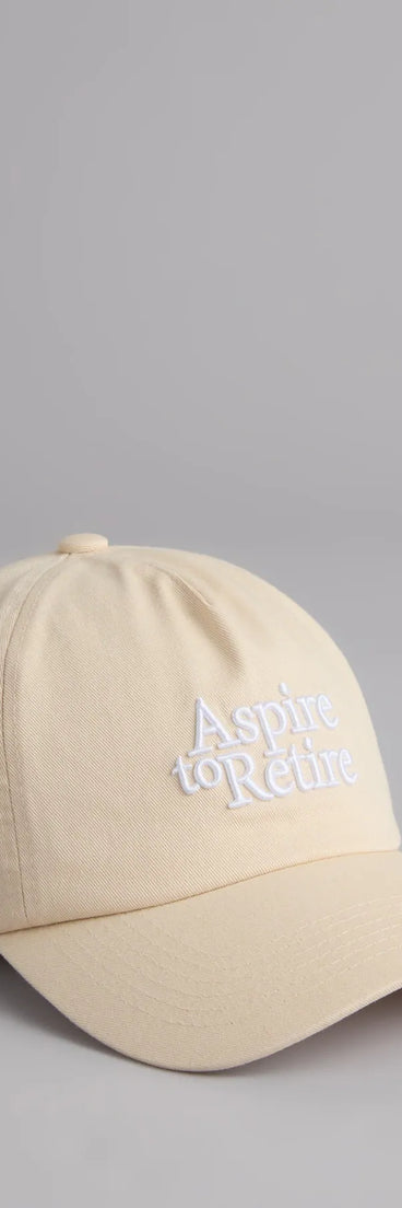 Aspire To Retire Baseball Cap