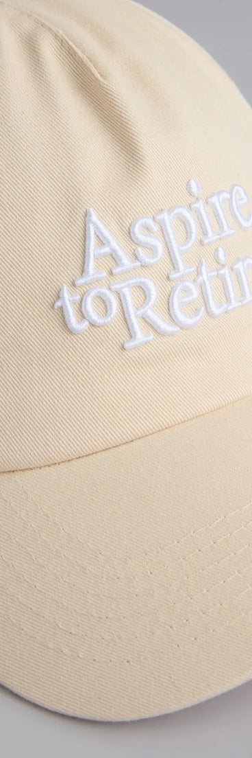 Aspire To Retire Baseball Cap