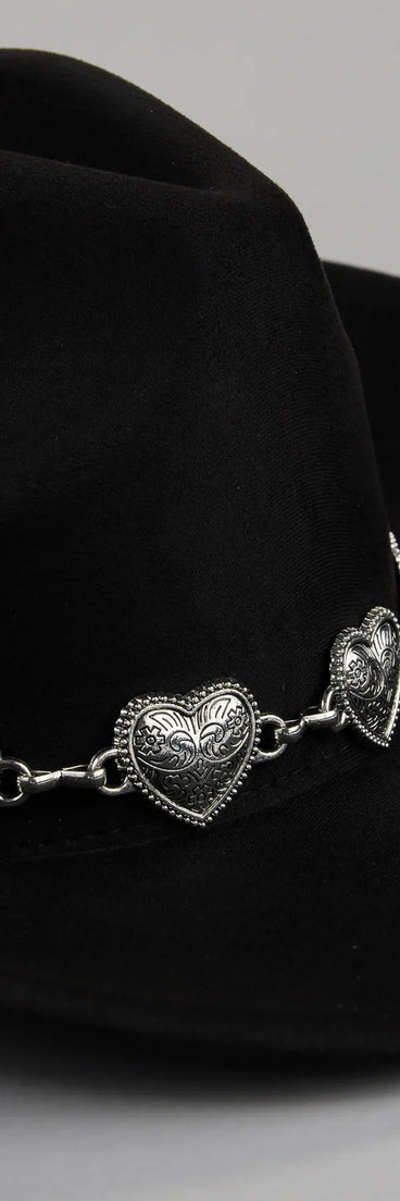 Cowgirl Crush Heart Chain Cowboy Hat