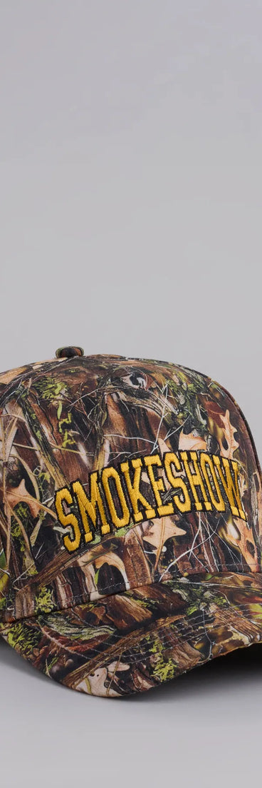 Smokeshow Camouflage Snap Back Hat