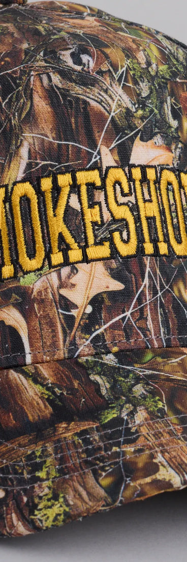 Smokeshow Camouflage Snap Back Hat