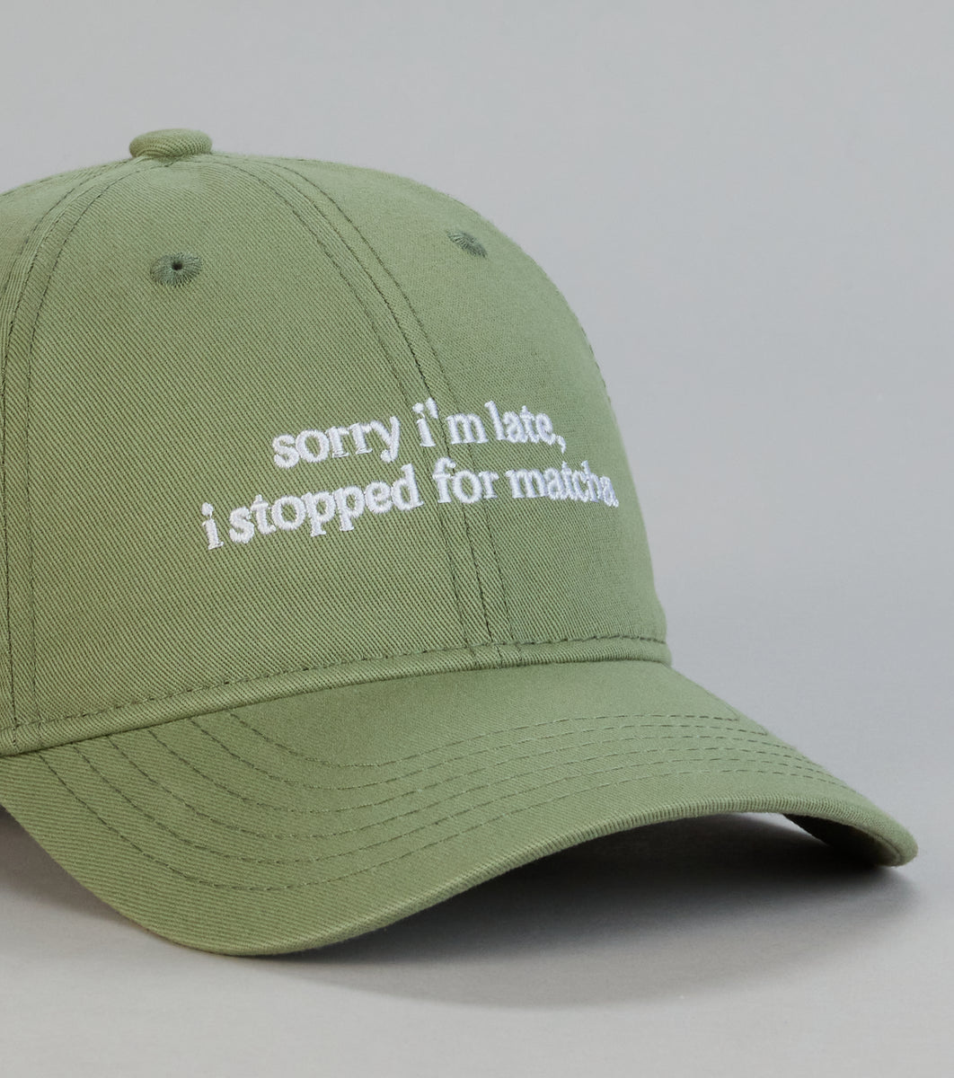 Sorry I'm Late Matcha Baseball Cap | Windsor