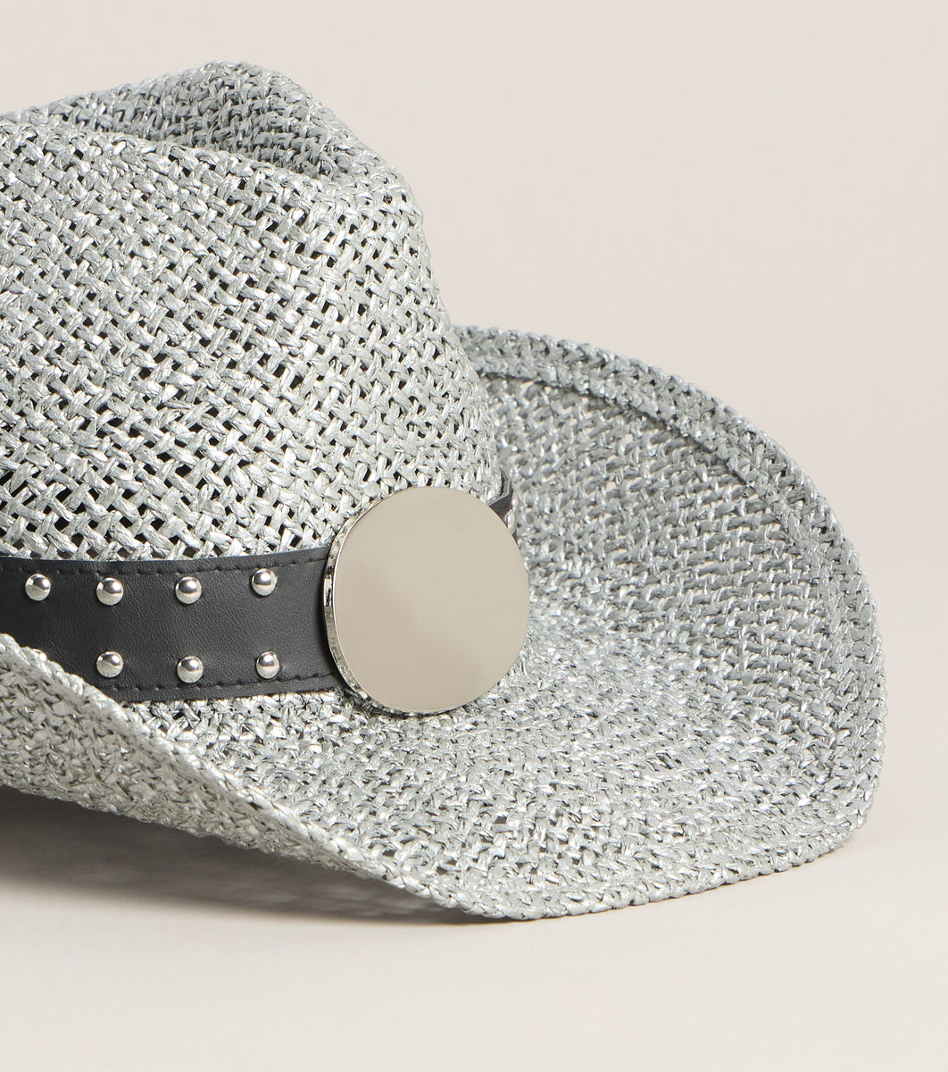 Silver saddle western Straw Hat. NWOT. Sz 71/8. Free People | Accessories | Silver Saddle Western Straw Hat  main image 2