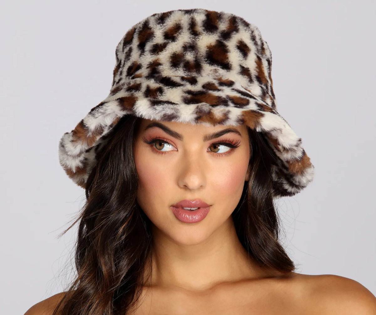 Fur Leopard Bucket Hat | Windsor