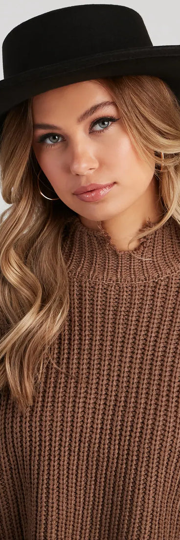 Chic Chain Detail Boater Hat