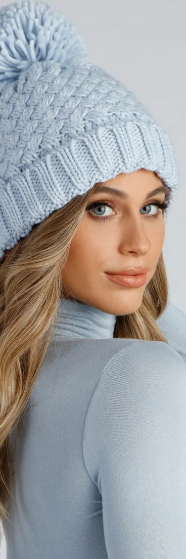 Cold Cutie Yarn-Knit Beanie