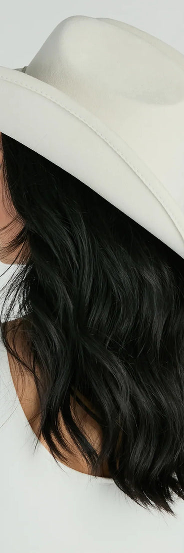 Faux Pearl Bride Cowboy Hat