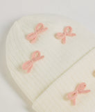 Cozy Up Bow Detail Ribbed Knit Beanie
