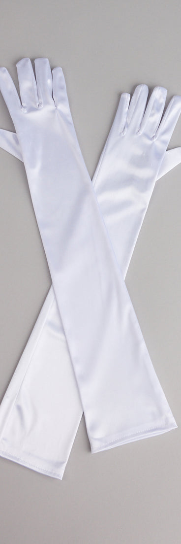 Sleek Fit Long Satin Gloves