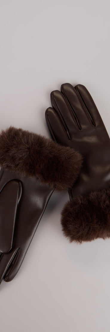 Luxe Intent Faux Fur Gloves