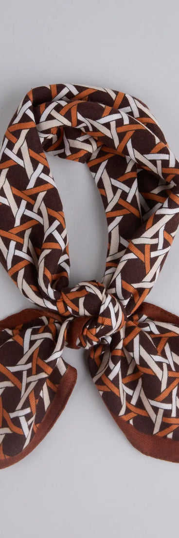 Cross The Line Printed Knit Scarf