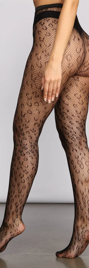 Leopard Print Sheer Tights