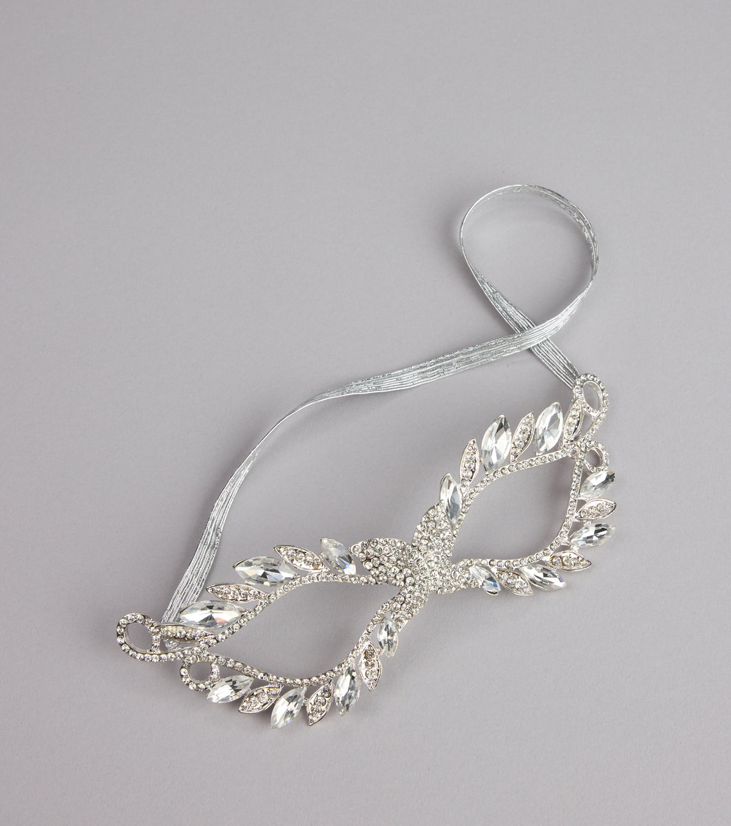 Masqueradeドロリス　SEC + Midnight Sparkle Rhinestone Masquerade Mask | Windsor